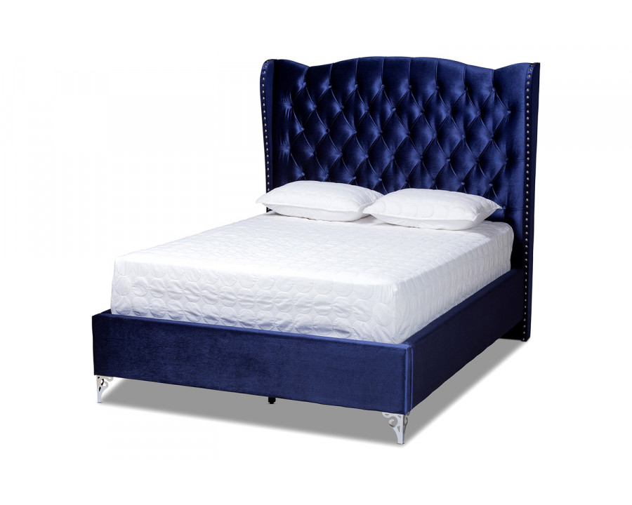 Baxton Hanne Wingback Bed - King Size