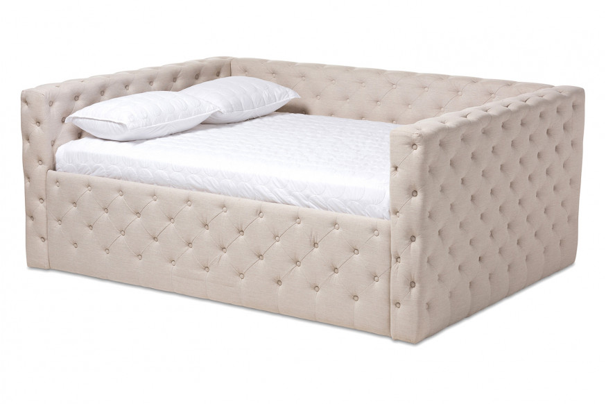 Baxton™ Anabella Modern Queen Size Daybed - Light Beige