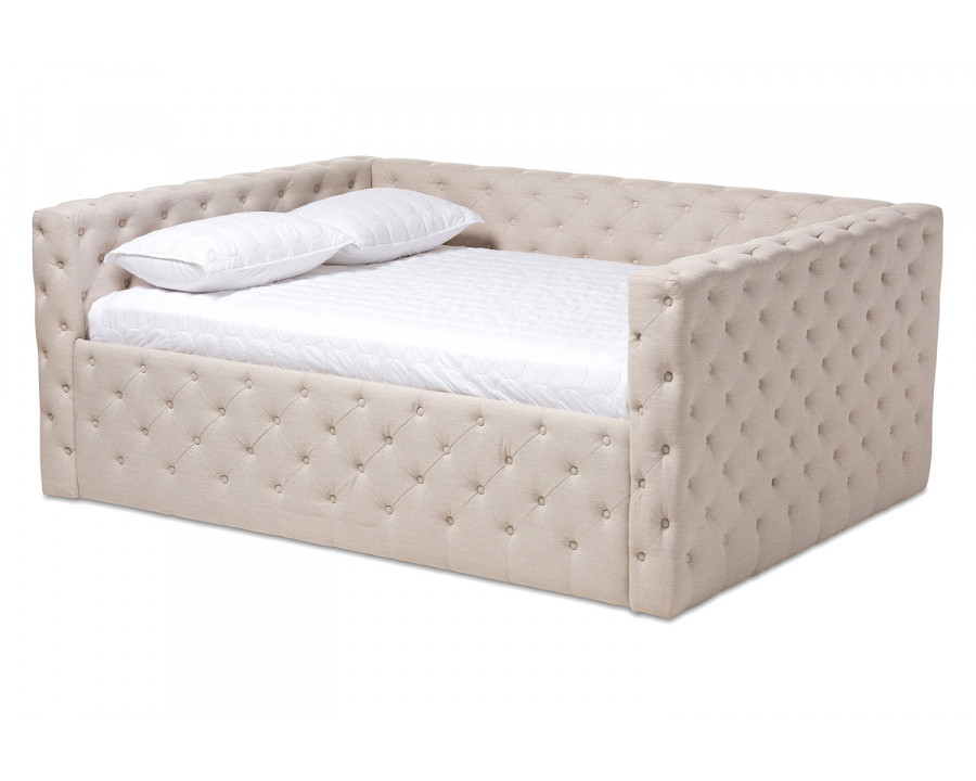 Baxton Anabella Modern Queen Size Daybed - Light Beige