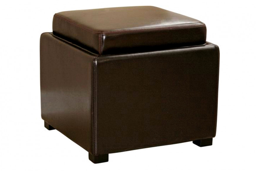 Baxton™ Storage Ottoman - Dark Brown