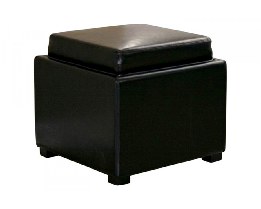 Baxton Storage Ottoman - Black