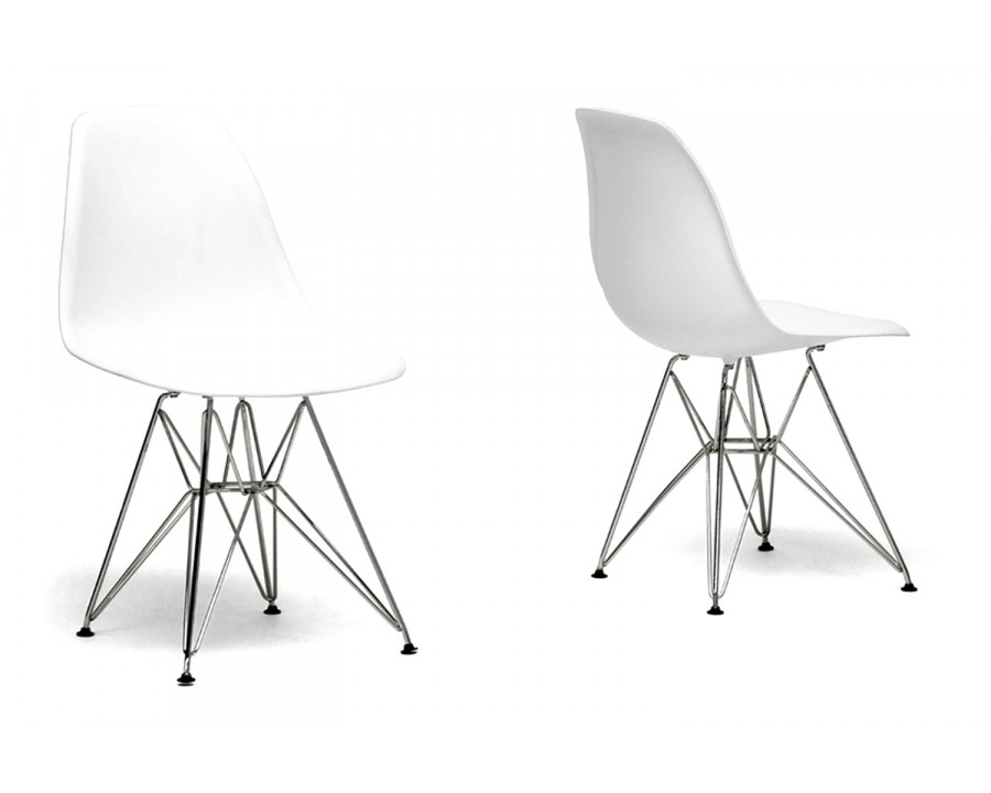 Baxton White Plastic Side Chair