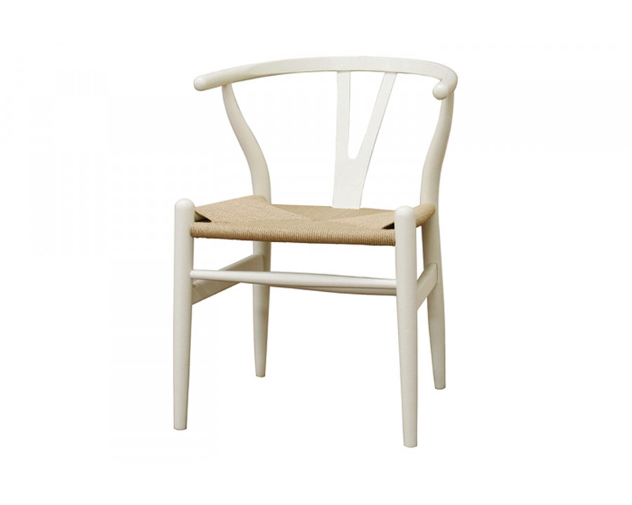 Baxton Wishbone Chair - Ivory