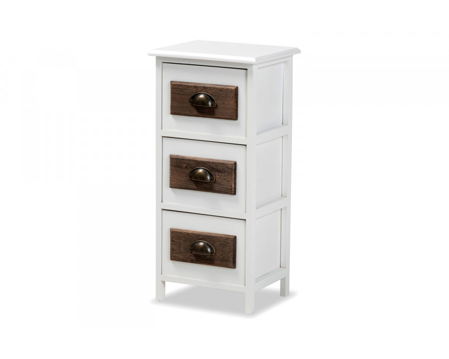 Baxton - Fanning Modern 3-Drawer Storage Unit