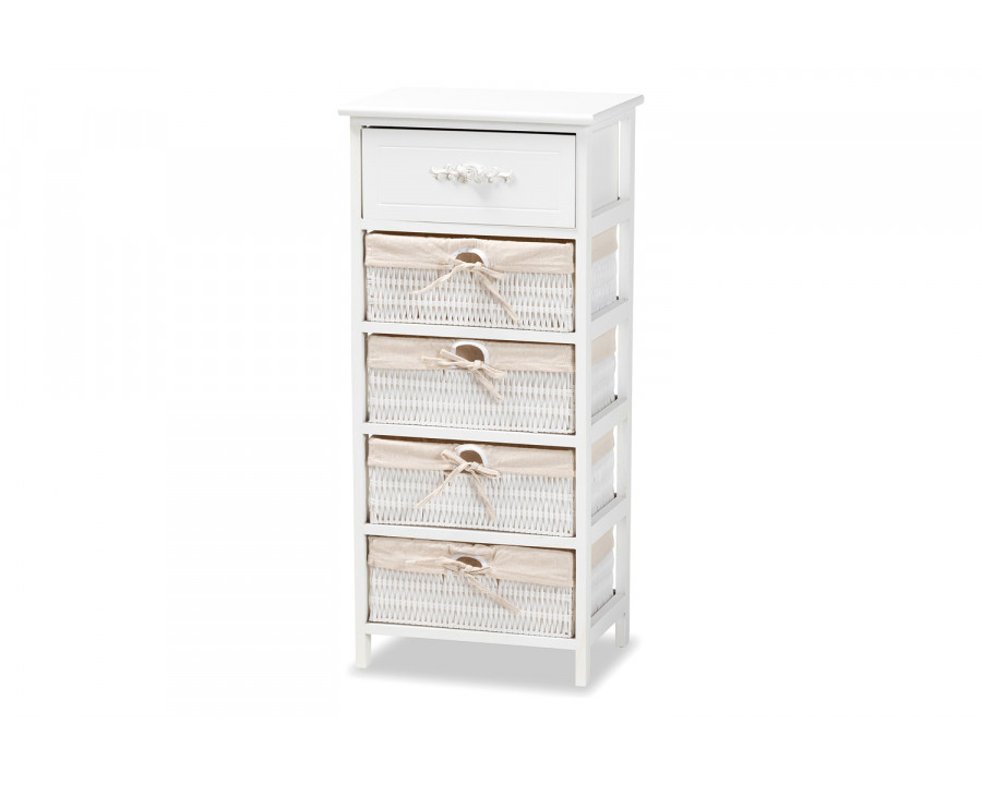 Baxton - Madelia Modern 1-Drawer Storage Unit