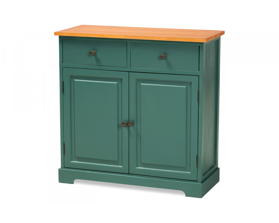 Baxton Garner Modern 2-Drawer Kitchen Cabinet