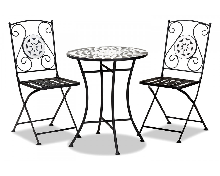 Baxton Callison Modern 3-Piece Outdoor Dining Set