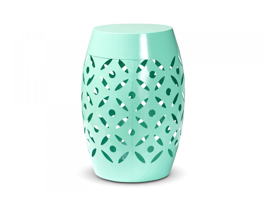 Baxton Hallie Modern Outdoor Side Table - Aqua