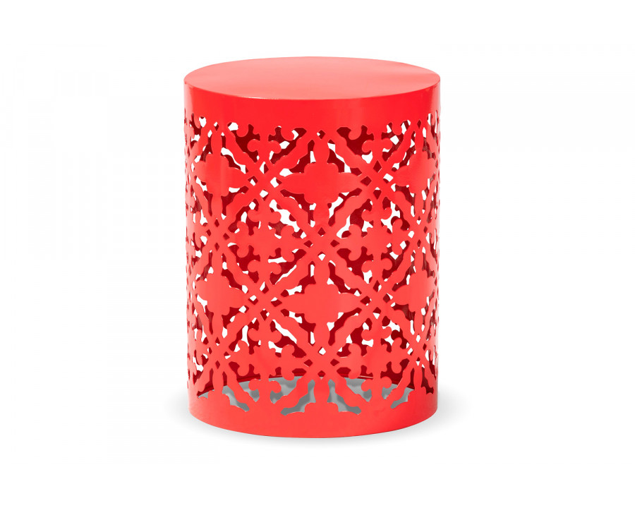 Baxton Jamila Modern Outdoor Side Table - Red