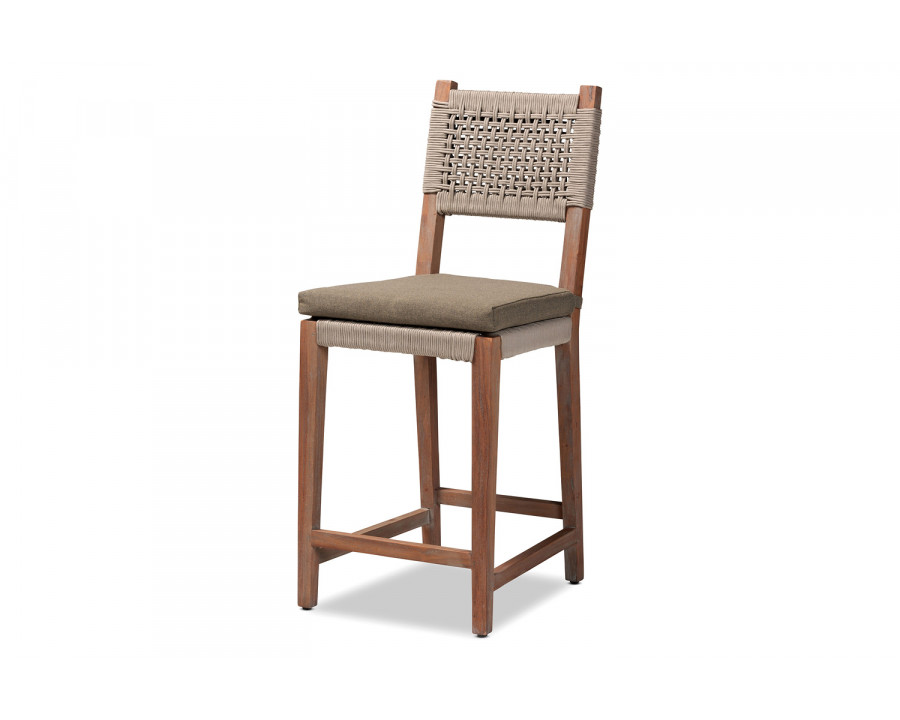 Baxton - Heyna Mid-Century Transitional Counter Stool