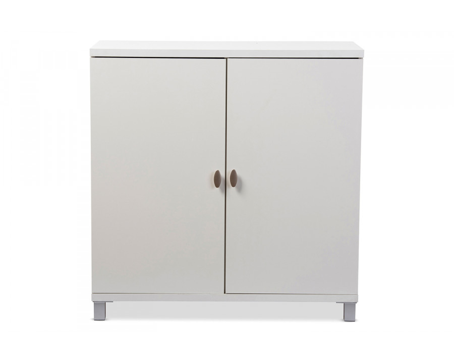 Baxton Marcy Modern School Bags Storage Sideboard Cabinet - White