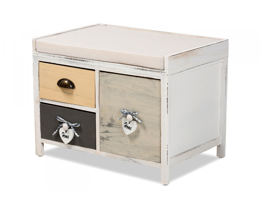 Baxton - Jacoby Modern 3-Drawer Storage Bench