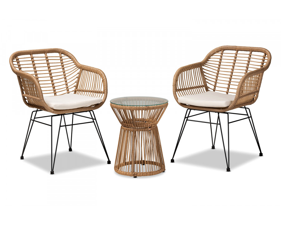 Baxton Giorgia Modern 3-Piece Patio Set