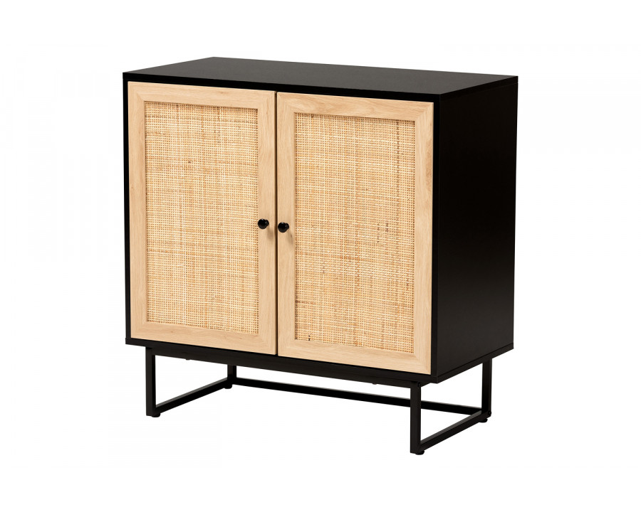 Baxton - Declan Mid-Century Modern 2-Door Storage Cabinet