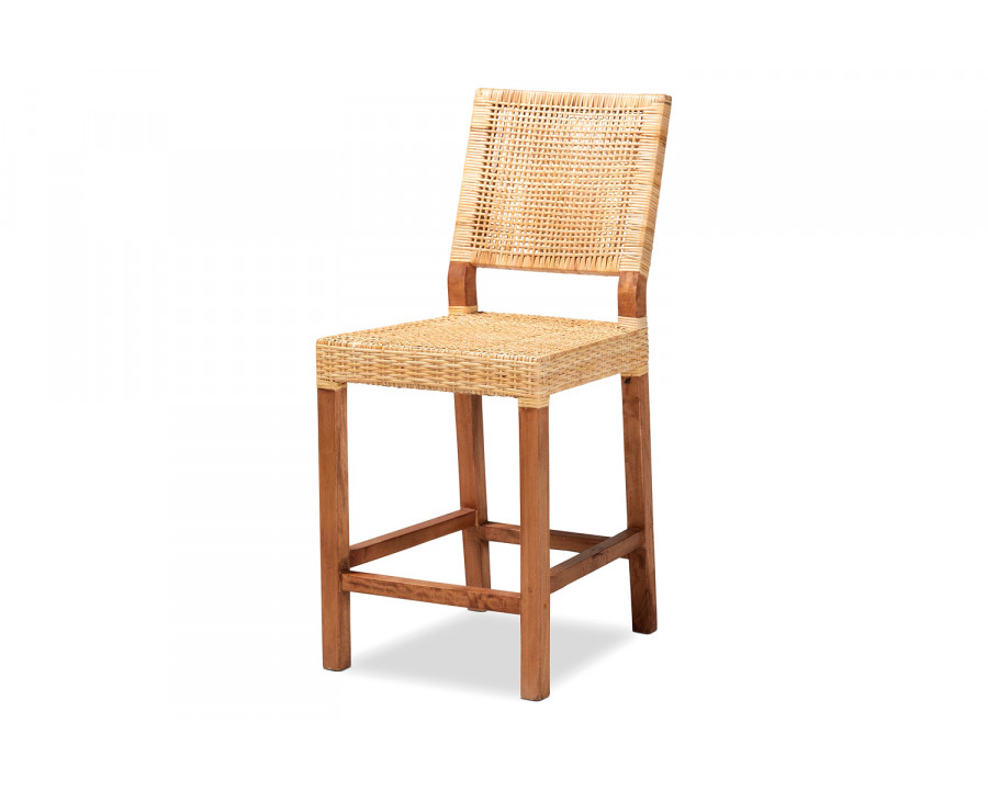 Baxton - Lesia Modern Wood Counter Stool