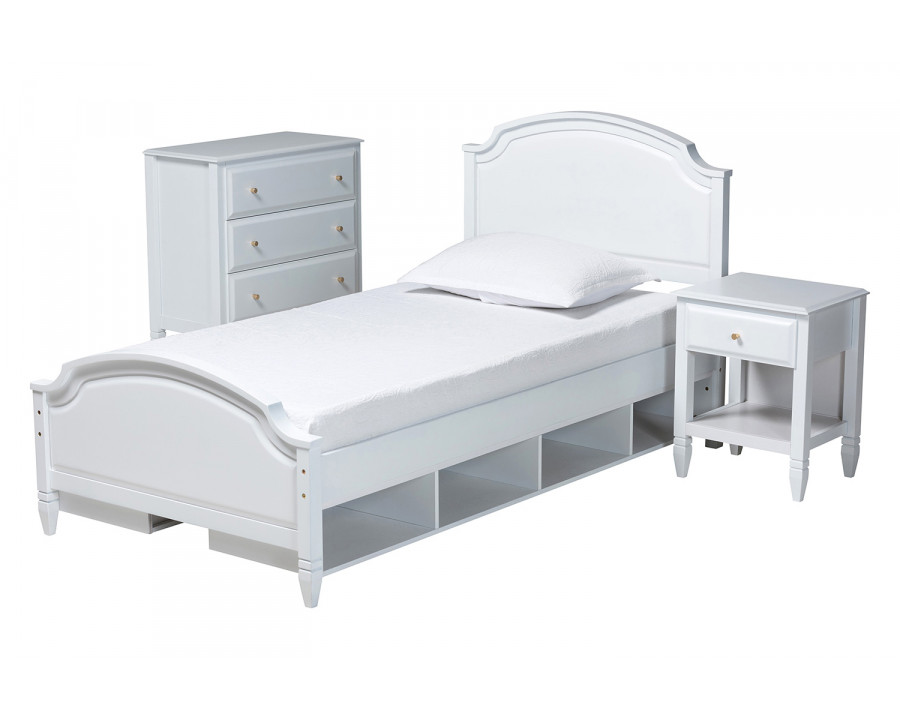 Baxton - Elise 3-Piece Bedroom Set