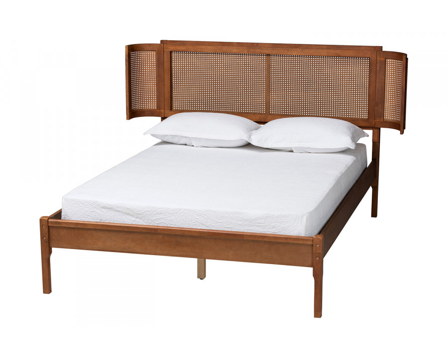 Baxton Eridian Mid-Century Modern Platform Bed - Full Size