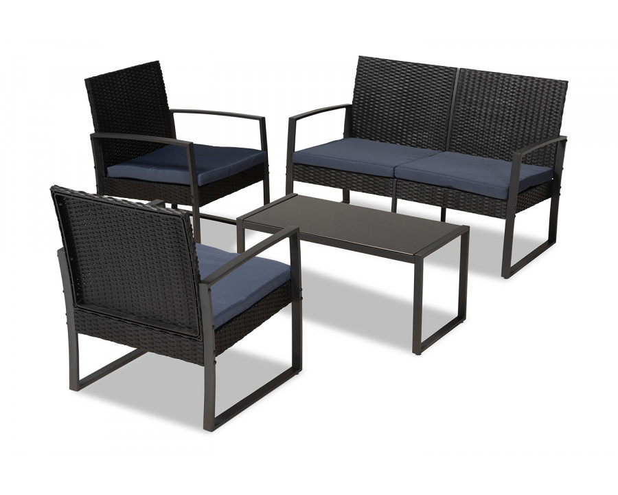 Baxton - Greta Modern 4-Piece Patio Set