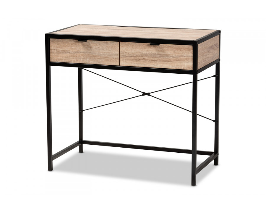 Baxton Grayer Modern 2-Drawer Desk