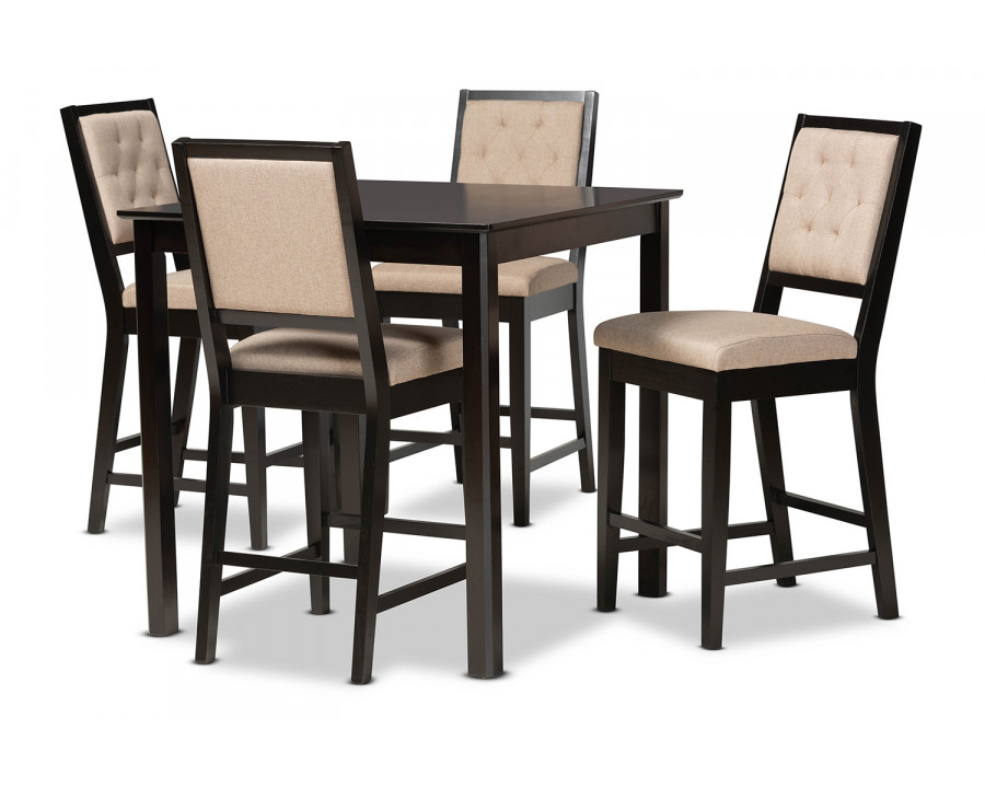 Baxton Gideon Modern 5-Piece Pub Set