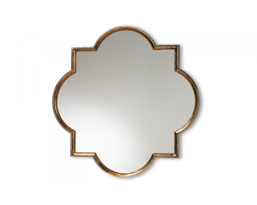 Baxton - Tiana Quatrefoil Accent Wall Mirror