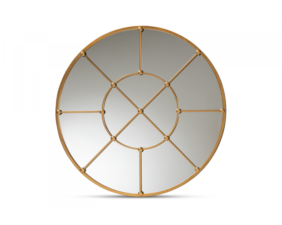 Baxton Ohara Modern Accent Wall Mirror - Gold