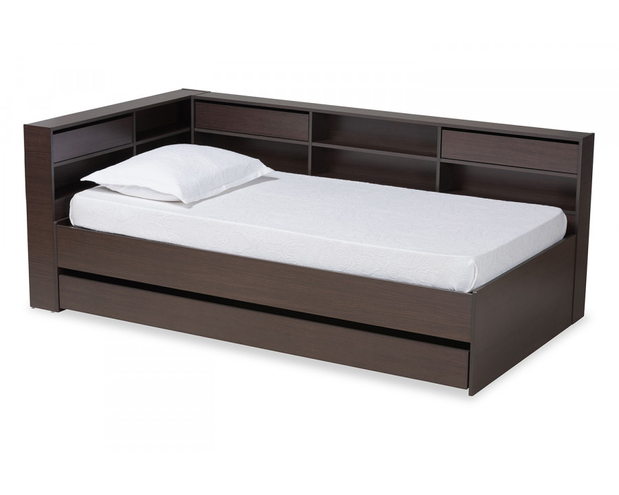 Baxton - Faraday Modern Platform Storage Corner Bed