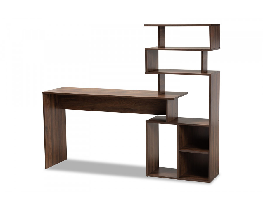 Baxton - Foster Modern Storage Desk with Shelves