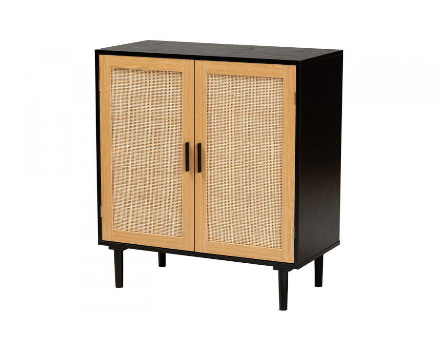 Baxton Maureen Mid-Century Modern 2-Door Storage Cabinet