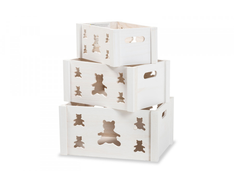 Baxton - Sagen Modern 3-Piece Storage Crate Set