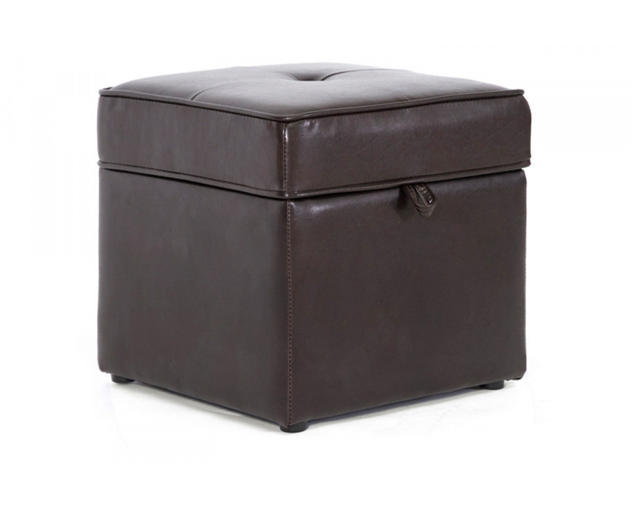 Baxton Sydney Brown Modern Storage Ottoman