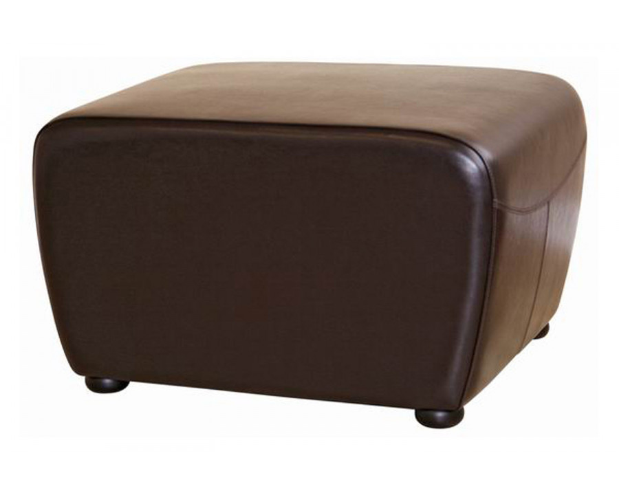 Baxton Ottoman with Rounded Sides - Dark Brown