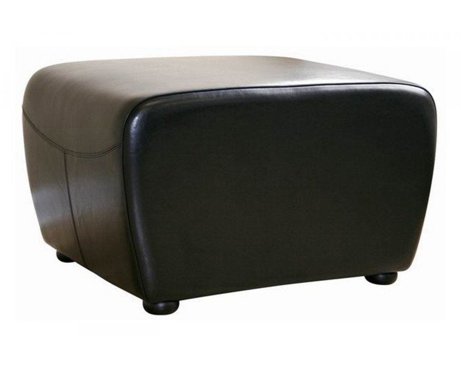 Baxton Ottoman with Rounded Sides - Black