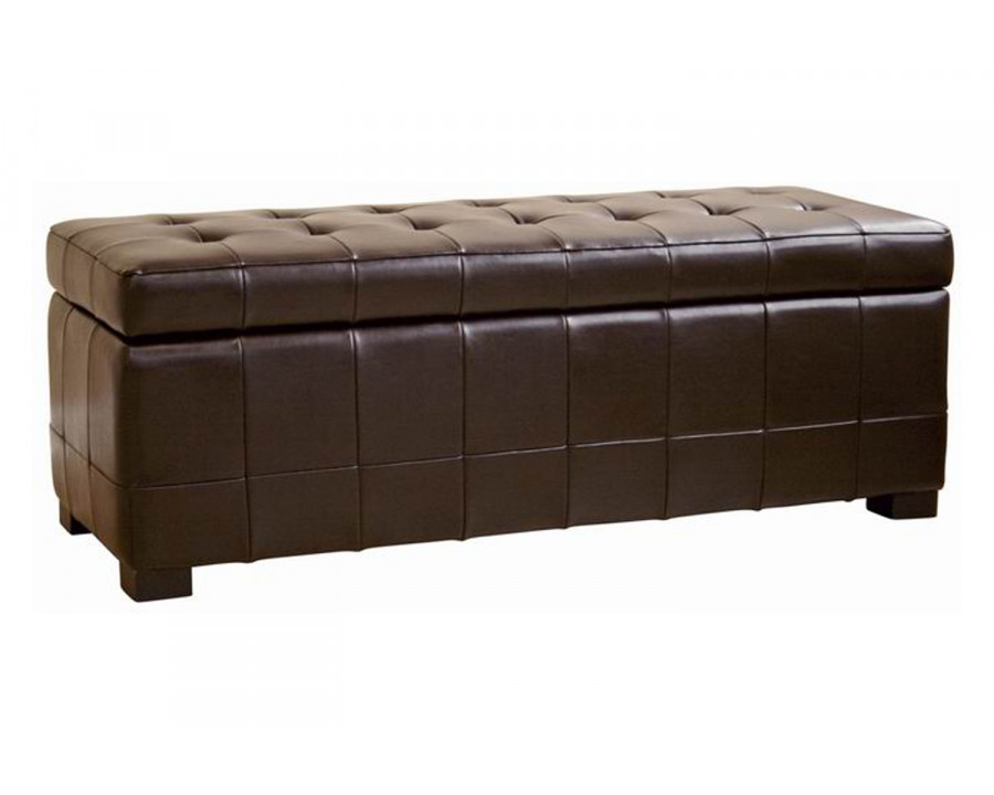 Baxton Storage Bench Ottoman - With Dimples