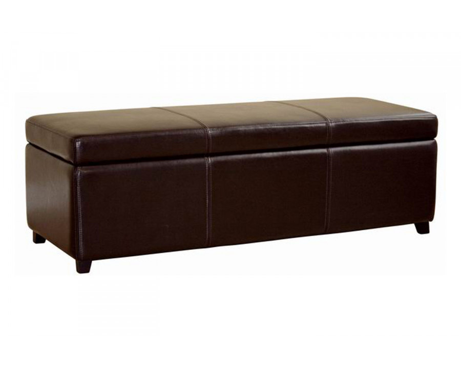 Baxton Storage Bench Ottoman - With Stitching