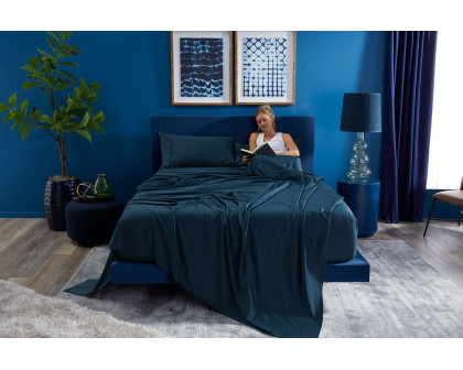 Bedgear Basic Sheet Set - Navy Blue, Twin Size