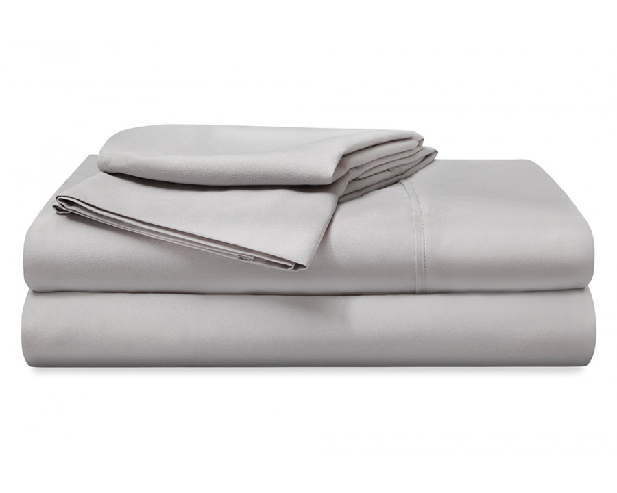 Bedgear Basic Sheet Set - Light Gray, Twin Size