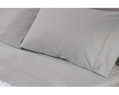 Bedgear Basic Sheet Set - Light Gray, Twin Size