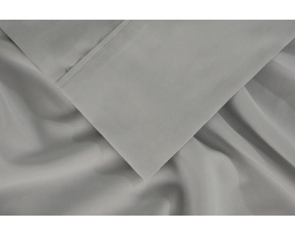 Bedgear Basic Sheet Set - Light Gray, Twin Size