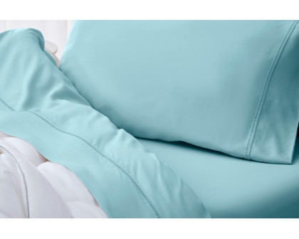 Bedgear Hyper-Linen Sheet Set - Misty Blue, Queen Size