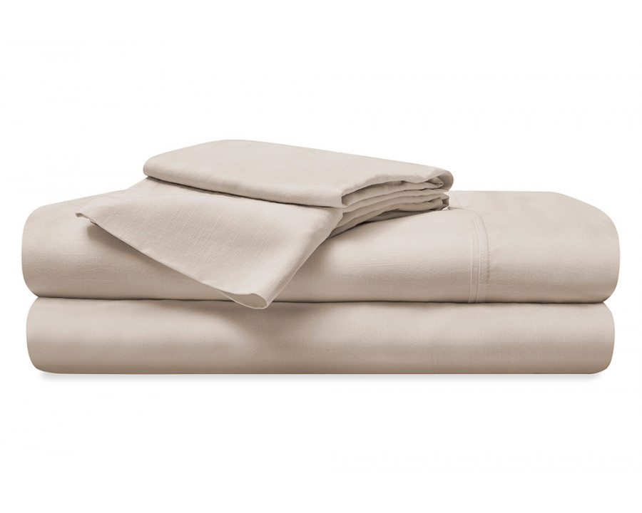 Bedgear Hyper-Linen Sheet Set - Medium Beige, Queen Size