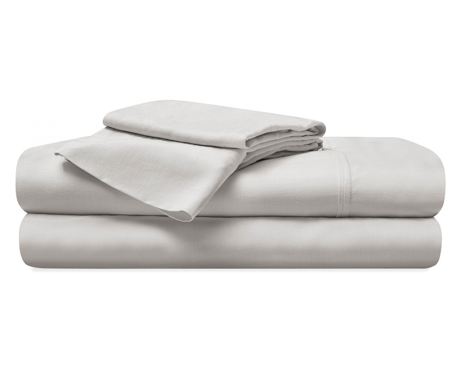 Bedgear Hyper-Linen Sheet Set - Light Gray, Queen Size