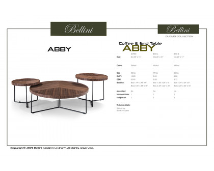 Bellini Abby Coffee Table - Walnut