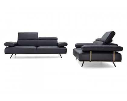 Bellini Loveseat Leather - Anthracite