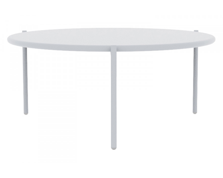 Bellini Aria Round End Table - White, Large