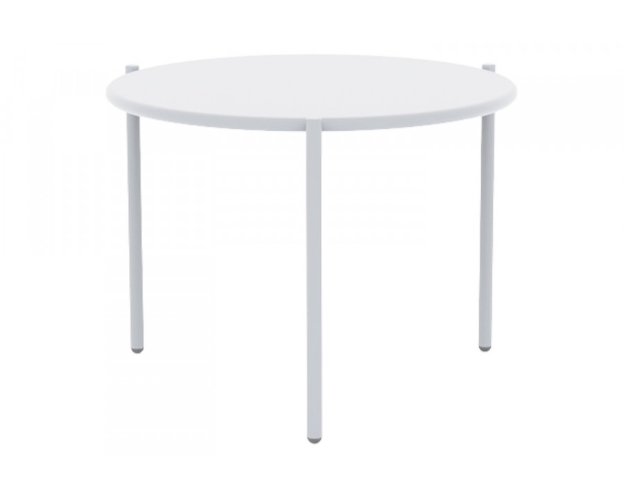 Bellini Aria Round End Table - White, Small