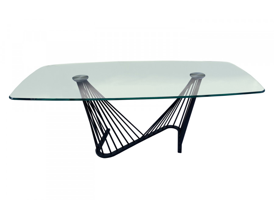 Bellini Arpa Dining Table - Starfire Glass