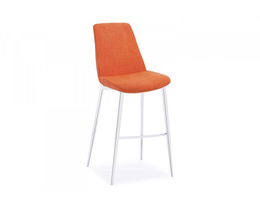 Bellini Athena Barstool Set of 2 - Orange