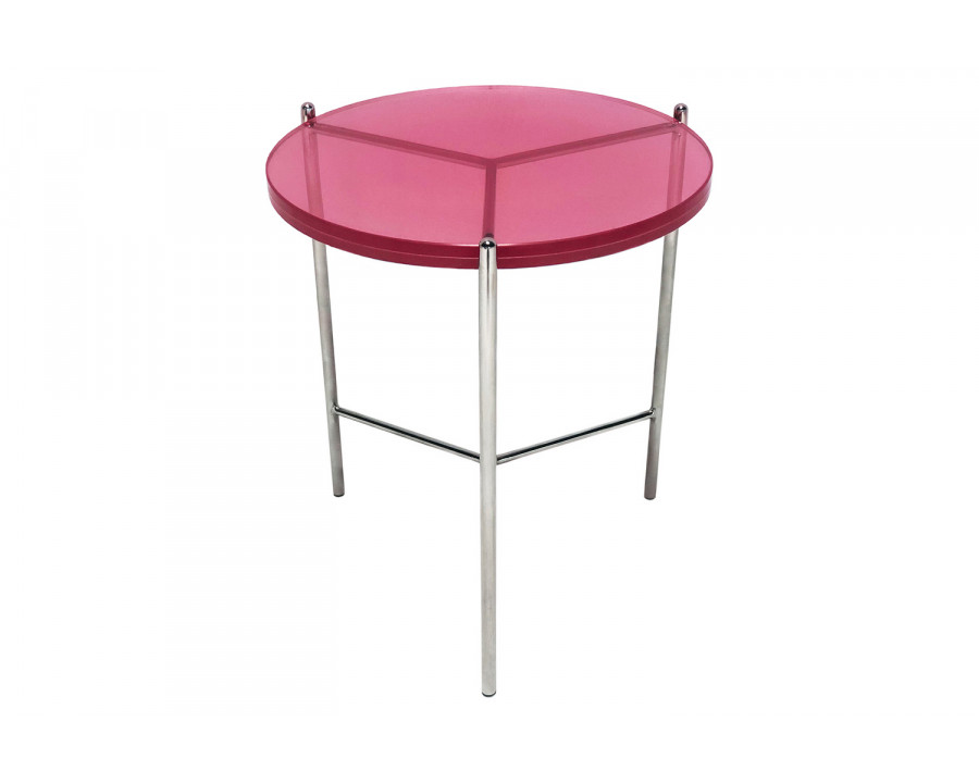 Bellini Bolt End Table - Pink, 18"