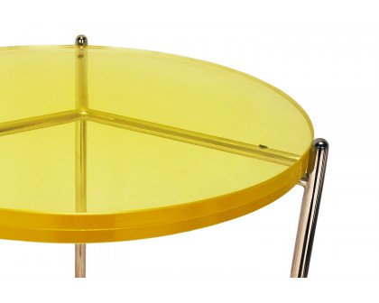 Bellini™ Bolt End Table - Yellow, 18"